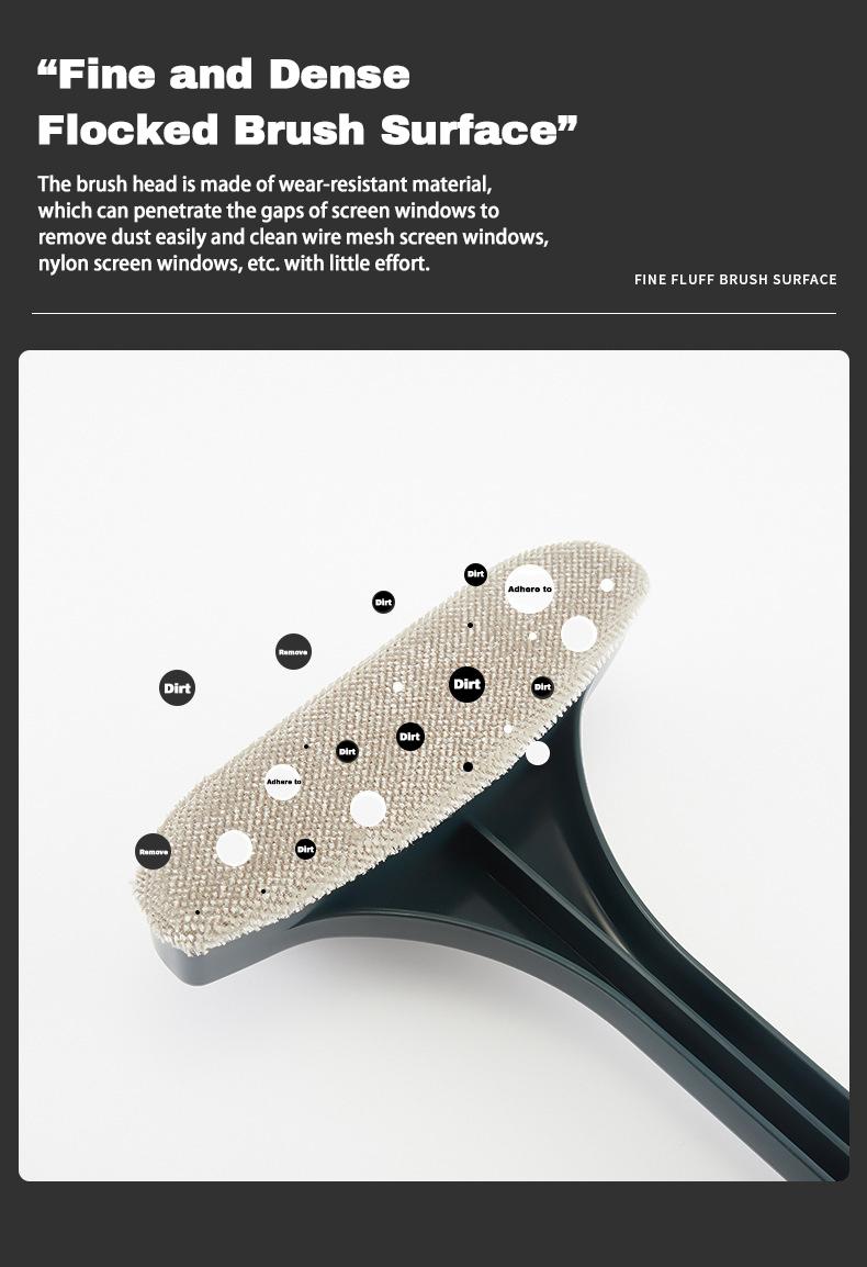 Multifunctional Anti-mosquito Screen Brush Glass Cleaning Tool with Dual Heads & Detachable Handle for Streak-Free Results on Windows, Mirrors, & Car Windows Multifunctional Anti-mosquito Screen Brush Glass Cleaning Tool with Dual Heads & Detachable Handle for Streak-Free Results on Windows, Mirrors, & Car Windows