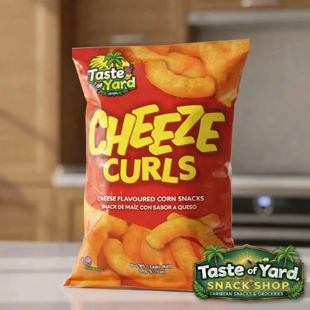 Sunshine Snacks Baked Cheeze Curls 1.17oz | Caribbean Snack  Crispy