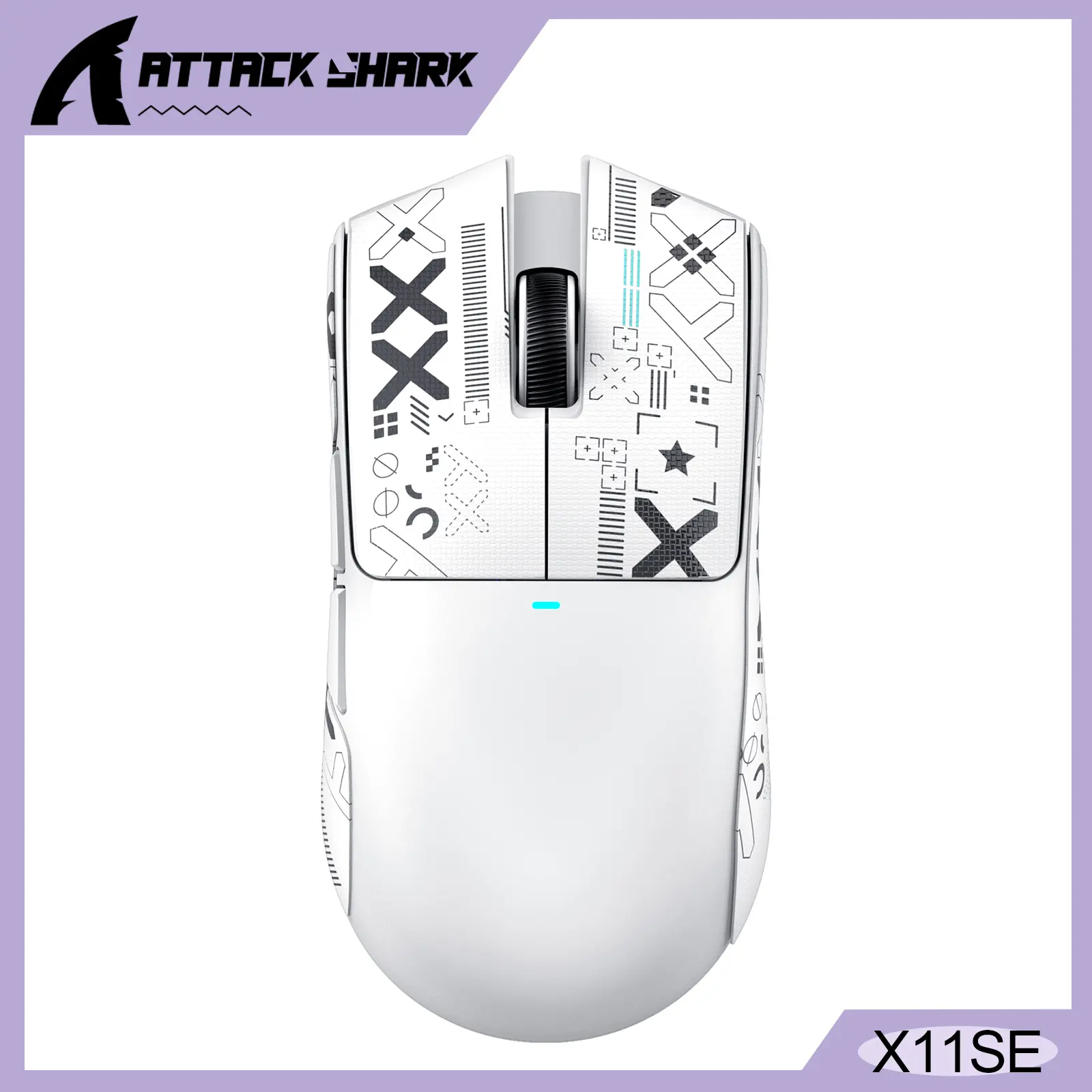 ATTACK SHARK X11SE Wireless Gaming Mouse, 59g Ergonomic Computer Mouse, Triple Modes  PAW3311 22K DPI Optical Sensor, 5 Programmable Buttons, Gaming Accessories for PC/Laptop/Mac