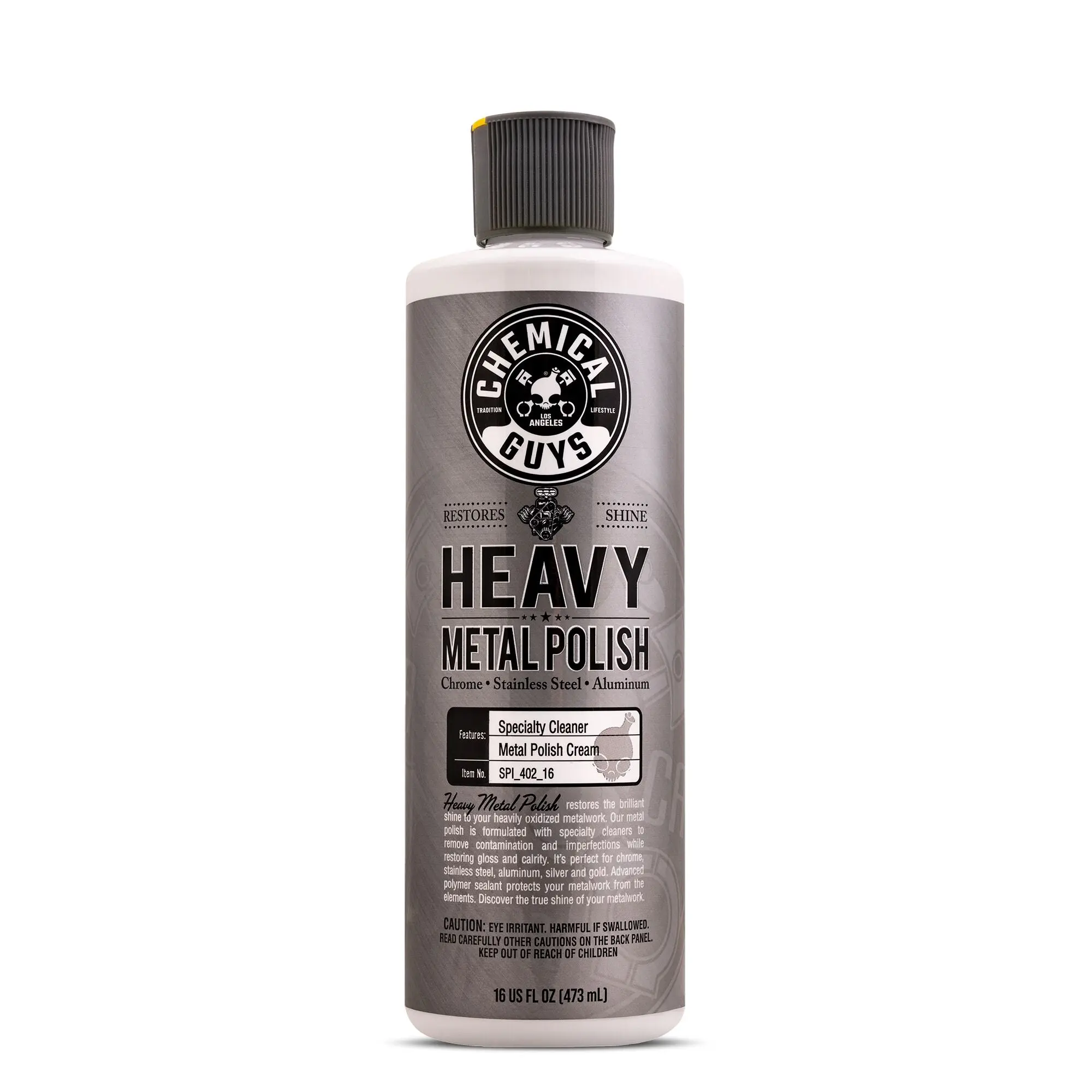 Chemical Guys Heavy Metal Automotive Polish - Automotive Car Detailing Products for Cleaning Heavily Oxidized Chrome, Stainless Steel, Aluminum; Fast Rust & Tarnish Cutter; For Cars, Bikes