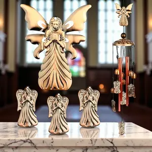 Memorial Angel Wind Chimes - Retro Aluminum Windbell Hanging Ornament,Hangable Wind Chime Gift for Outdoor Garden Patio Decor,festival Decoration