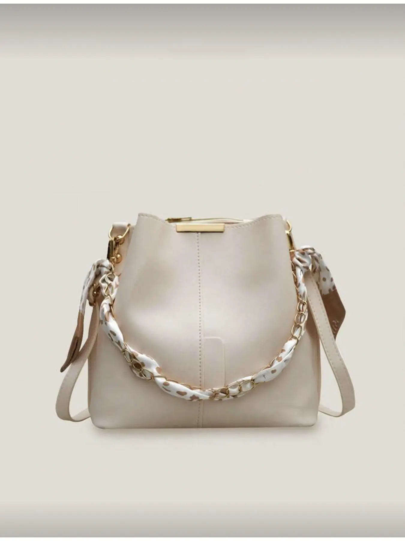 Women's PU Leather Bucket Bag with Chain Strap, New Year Style Stylish Crossbody Bag, Fashionable Shoulder Bag, Fashionable Bags