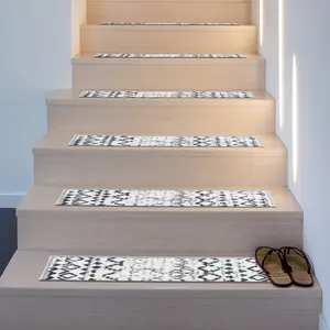 Distressed Bohemian Non-Slip Stair Treads