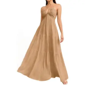 Women's Summer Beach Dress Formal Wedding Guest Dress Backless Flowy Vacation Bohemian Long Dress