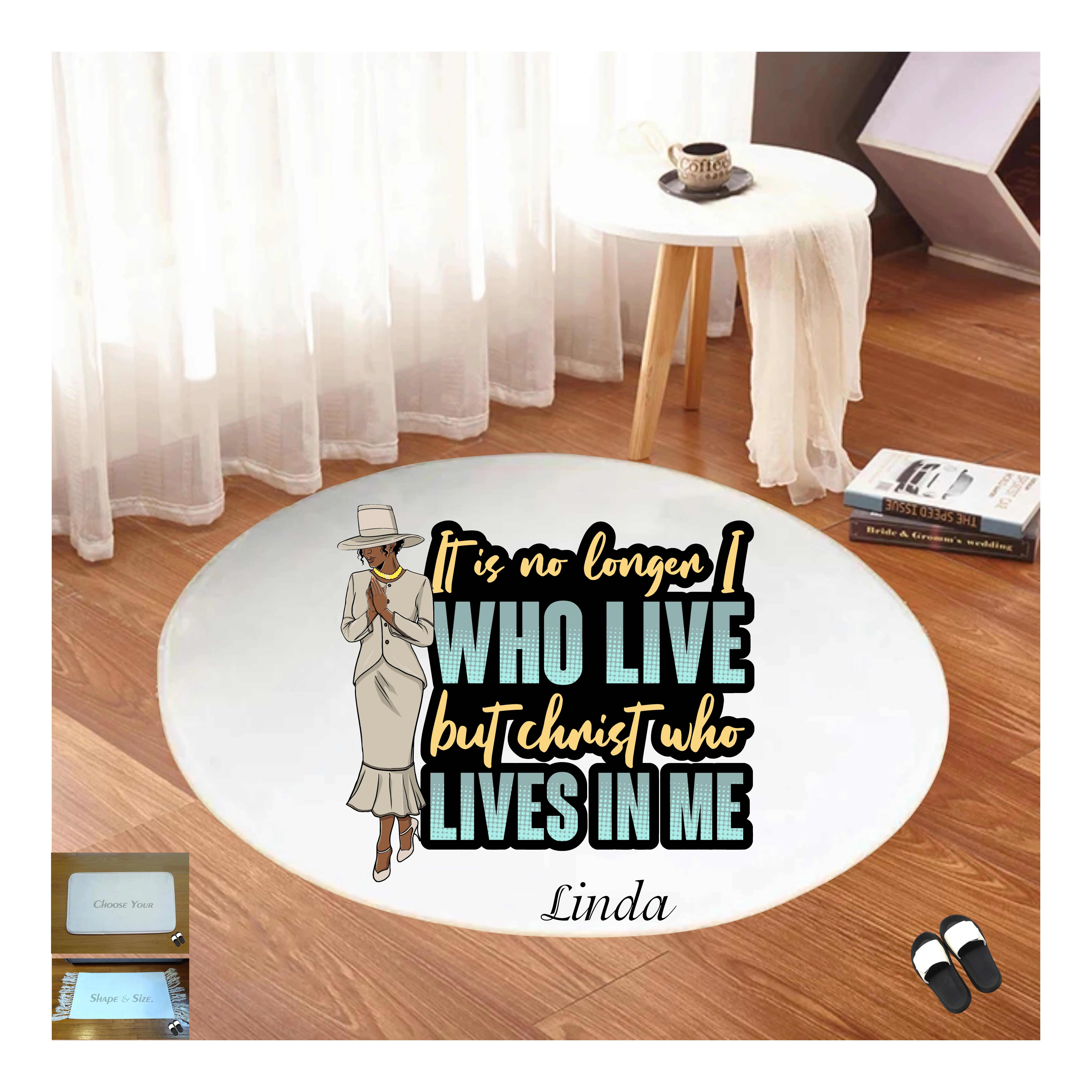 Customized Prayer Mat with Bible Verse & Your Name, Anti-Skid Base, Bedside Comfort Gift for Daily Devotion, Ideal for Family and Friends