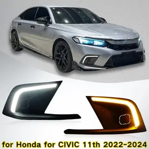 Suitable for Honda Civic 11th Gen 2022-2024 Front Bumper Light Cover Replacement Parts, 2 pieces