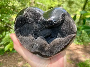 XL Septarian Heart Crystal: Madagascar Dragon Egg Stone, Druzy Cluster