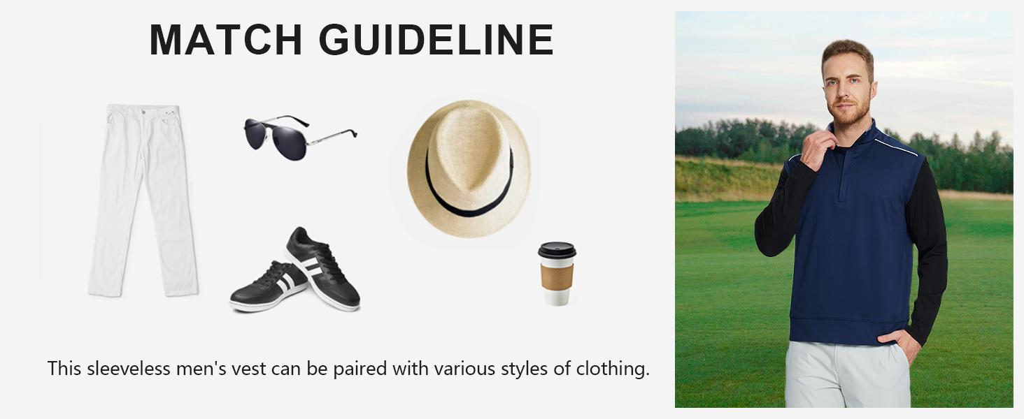 MAELREG Men’s Windproof Vest Ultra-Light Quick-Dry Breathable Stretch Sleeveless Golf Jacket with Zip Pockets SpringStatements