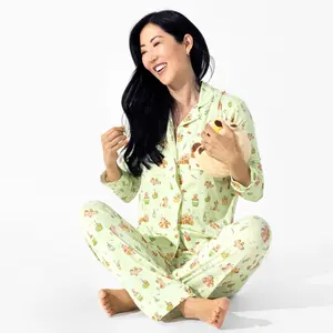 Capybara Boba Bamboo Women's Pajama Set