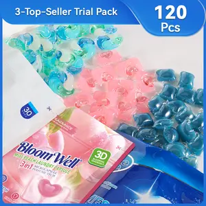 Laundry Pods, 30/60/90/120/180 Count, Long-Lasting Fragrance Laundry Beads, Odor Removal & Eco Formula Laundry Detergent Pods, Household Laundry Capsule, Deep Cleaning laundry detergent pod