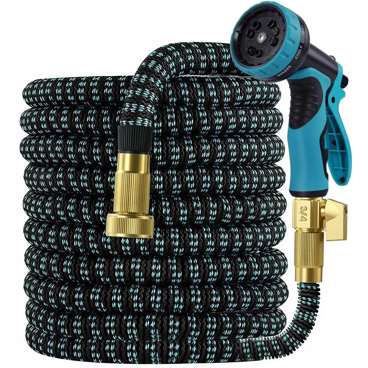 100FT Expandable Garden Hose, Heavy Duty Superior Strength Water Pipe Flexible Hose with 10 Function Spray Nozzle, 3-Layer Latex Core, for Watering Lawn Yard Garden, Car Washing, Pet Cleaning, Gift for Family