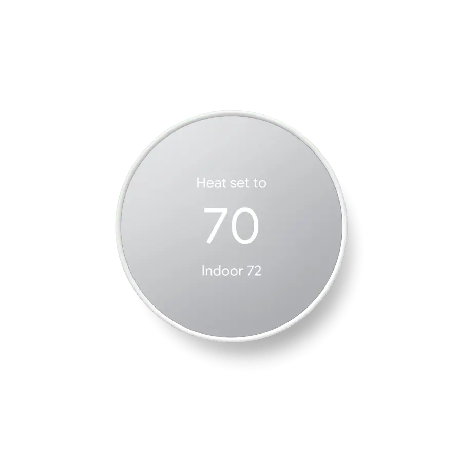 Google Nest Smart Thermostat - Thermostat for House, Wireless Programmable WiFi, Remote Control, Digital Design, AC Power Supply, Matter-Certified Voice Assistants, Snow White