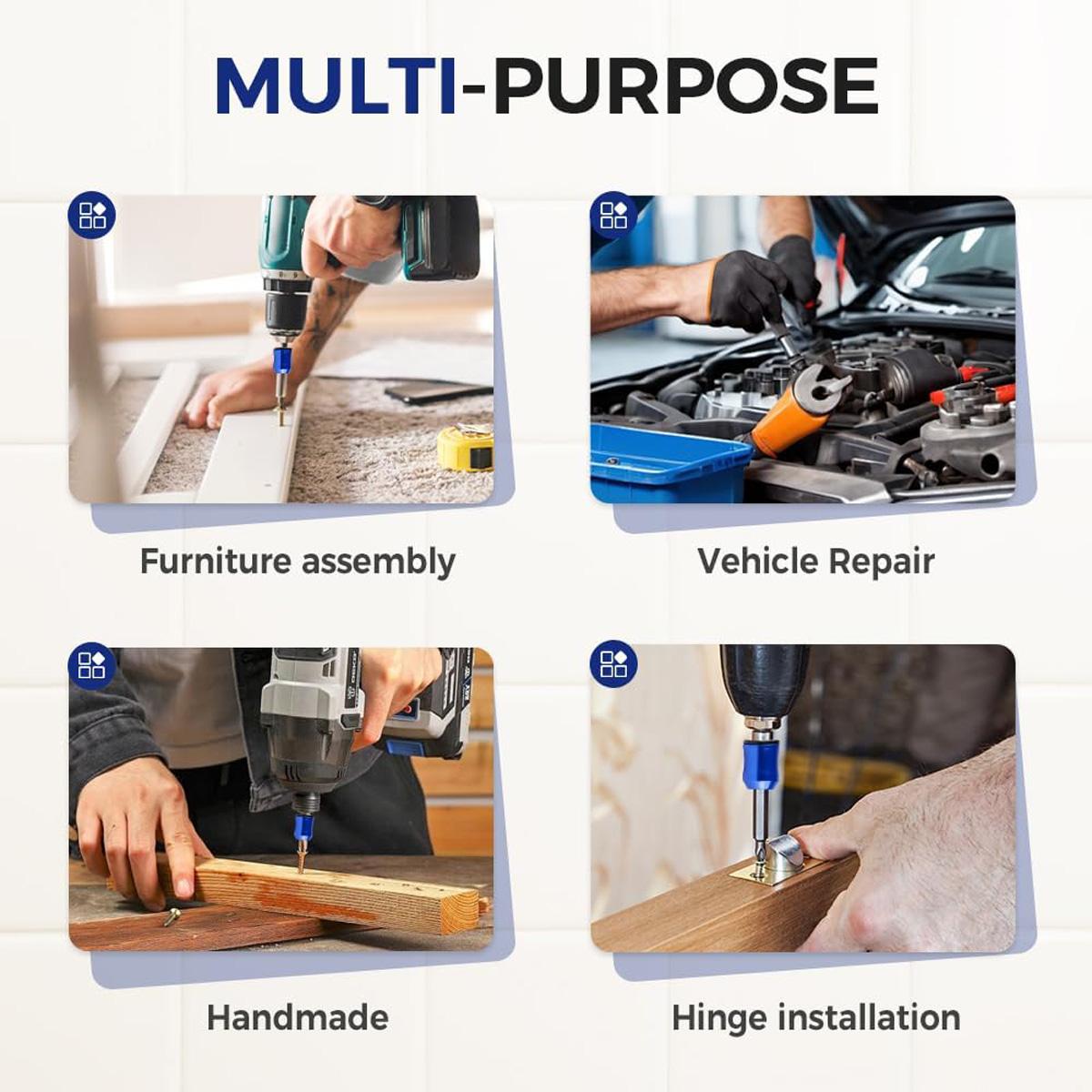 Strong Magnetic Screw Ring: 1/4 Inch/ 6.35 mm Universal Magnetic Screw Holder - Removable Magnetic Screwdriver Drill Bit Holder for Hex Screwdriver and Power Bits Gift for Thanksgiving, Christmas, New Year