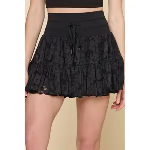 Lace Pirouette Skort - Black
