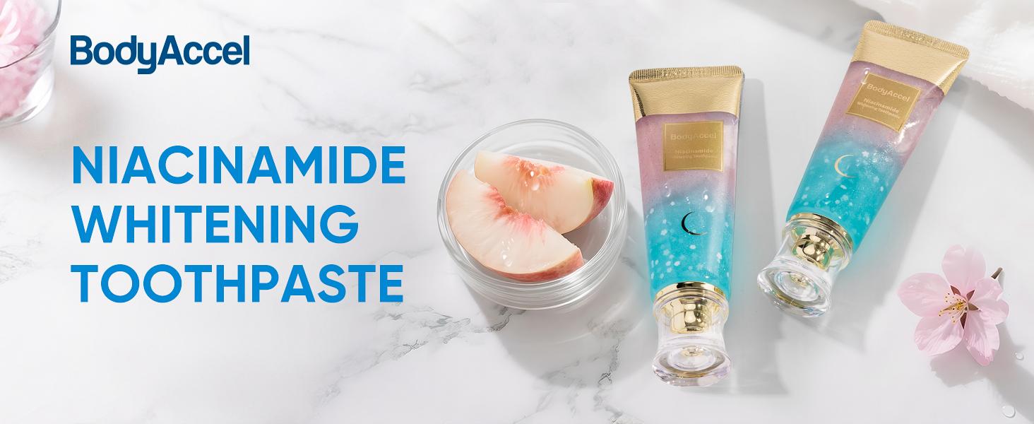 BodyAccel 【Triple Whitening】Niacinamide Fresh Breath Whitening Toothpaste - glamvorateeth whitening Springtok Mint