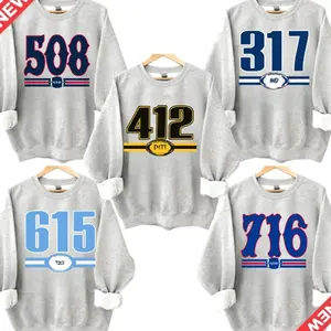 Vintage Area Code Football All Team Sport Grey Crewneck Sweatshirt, Retro 90s Graphic Style All Teams Football Shirt, Gift Fan Sport Menswear, Custom Team  N9 YO