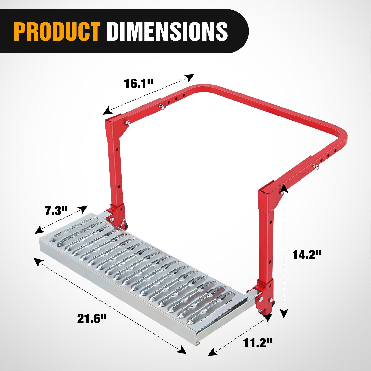Nilight Heavy-Duty Portable Folding Metal Tire Step, Truck Accessories, Non-Slip Steel Surface, Height-Adjustable with 3 & 5 Positions for 10”-15” Tires, 350 Lbs Max Weight Capacity, Easy Installation Nilight Heavy-Duty Portable Folding Metal Tire Step, Truck Accessories, Non-Slip Steel Surface, Height-Adjustable with 3 & 5 Positions for 10”-15” Tires, 350 Lbs Max Weight Capacity, Easy Installation