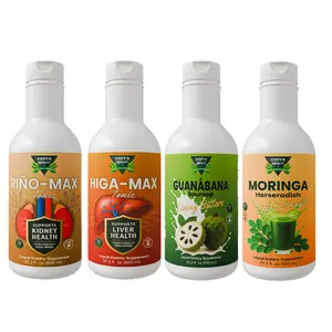 Green Royalty 4 Pack bundle Juice & Tonics (20.2 oz)Bottles- Guanabana, Moringa, Riño-Max, Higa-Max | Herbal supplement | Natural Herbal choice