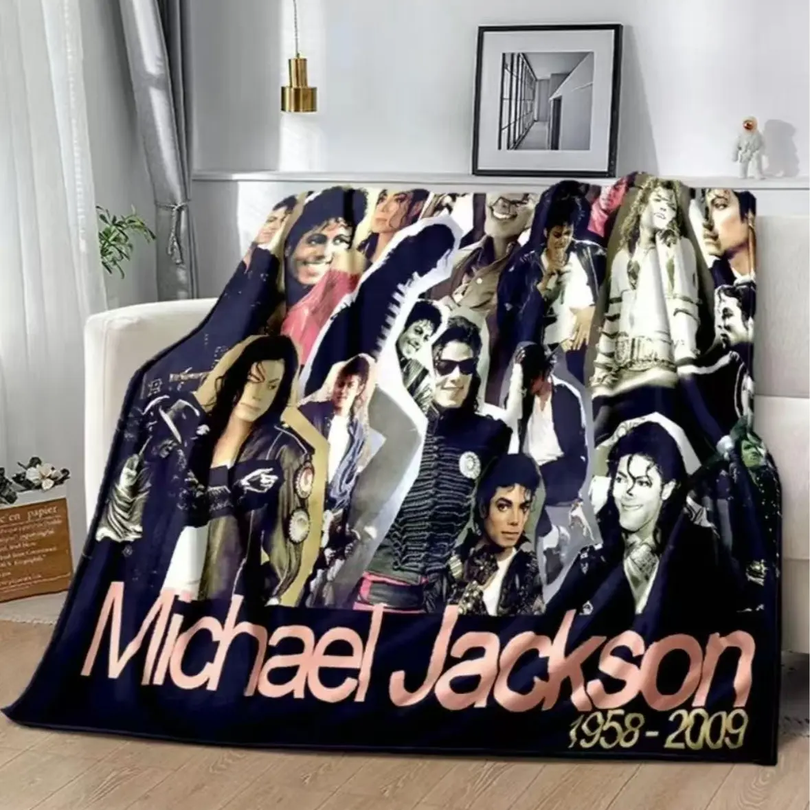 Michael Jackson High Quality Flannel Blanket - Premium Flannel Material Super Soft Comfortable Throw for Travel Bedding Couch Hiking Bed, Perfect Gift for Mother’s Day, Valentine’s Day, Birthday, Christmas, Pop Music Fans
