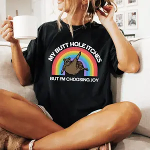Raccoon Rude Offensive Dirty Unhinged Raunchy Tshirt Inappropriate Gag Gift Joke Prank Exchange Roulette Adult Humor