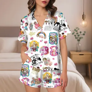 Golden Girls Pajamas Set For Women And Kids, Funny Retro Sleepwear , 80s TV Show Loungewear, Friendship PJs, Vintage Cartoon Nightwear Gift
