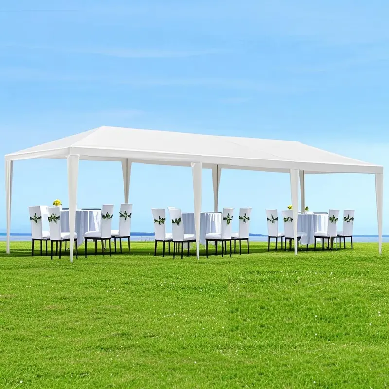 10x30 FT Outdoor Garden Gazebo Wedding Party Tent Canopy Marquee with Waterproof UV-Resistant Top and Rust-Resistant Steel Frame Large Event Shelter for Backyard Ceremonies and Commercial Gatherings