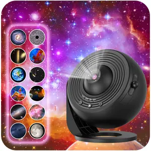Galaxy Projector for Bedroom, HD Image Star Projector Galaxy Light Adjustable Knob, 13 Film Discs Planetarium Projector for Kids, 360° Rotating 1/2h Timer Simple 3-Button Control, Mother's Day Gifts fathersdaygift