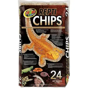 Zoo Med Repti Chips Aspen Wood Substrate Bedding for Desert Reptiles & Snakes, 24qt