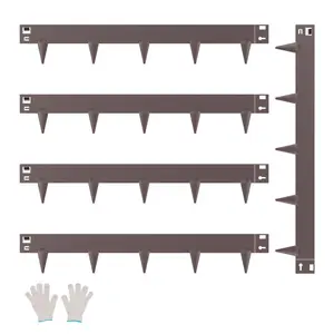 【FathersDayGift】VEVOR Steel Landscape Edging 5 Packs 39x3in Rust-Resistant Garden Edging Border Brown