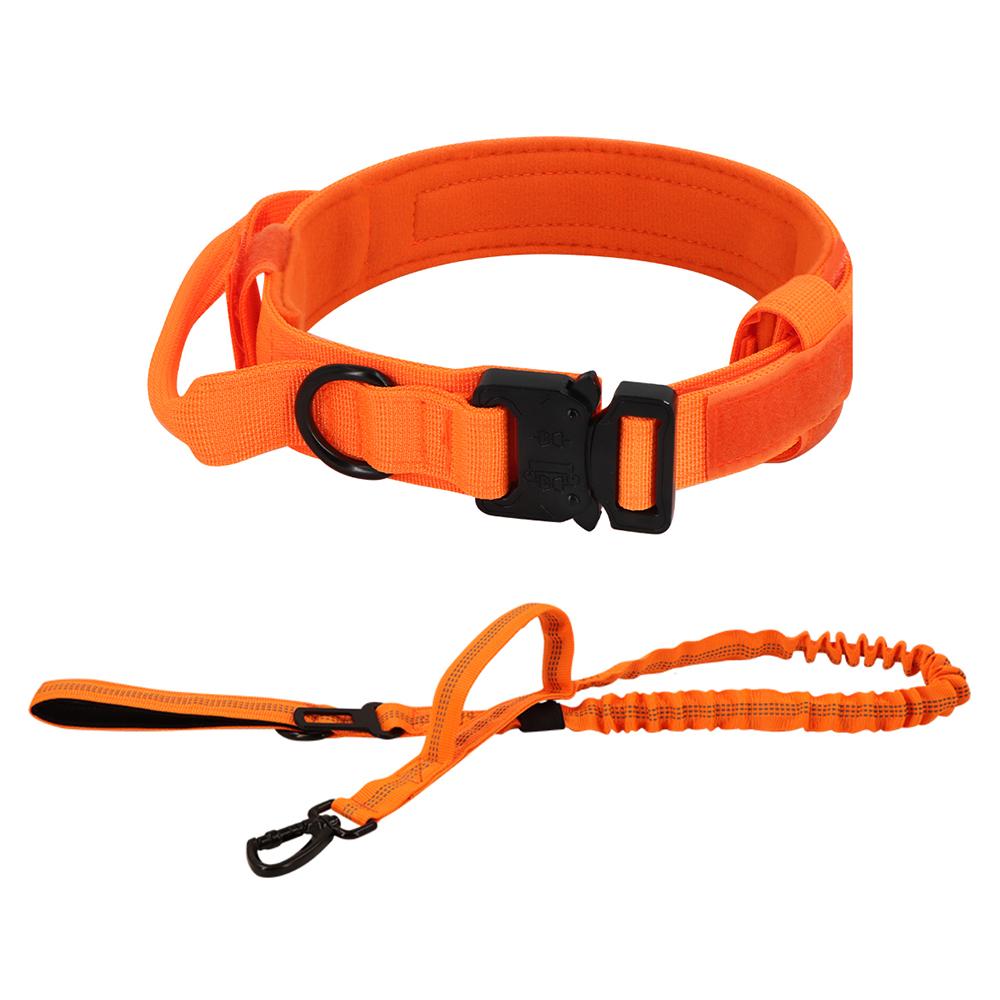 Dog Training Collar Adjustable Tactical Dog Collar And Leash Set Control Handle Pet Lead Collar For Small Big Dogs