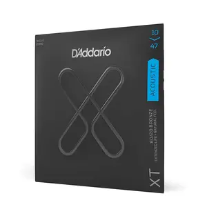 D'Addario XTABR1047 XT 80/20 Bronze Acoustic Guitar Strings, Extra Light, 10-47