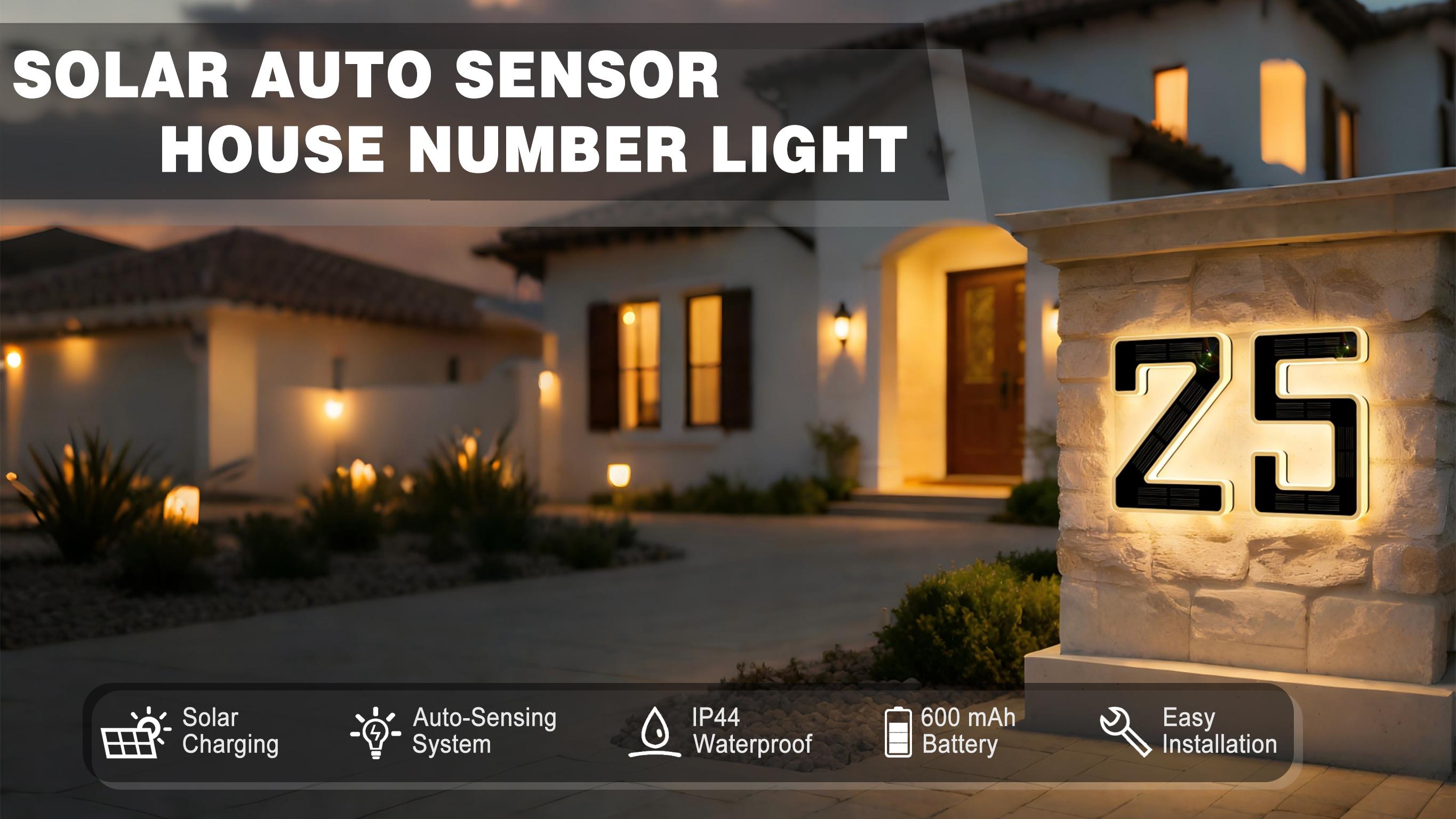 ISUNMEA Solar Lighted House Numbers 6.7 Inch Waterproof LED Address Signs for Outside Modern House Numbers with Large Personalization Options,Decorate your door number, DIY personalisation.Modern Farmhouse Illuminated Sign Light Solar Waterproof Lamp ISUNMEA Solar Lighted House Numbers 6.7 Inch Waterproof LED Address Signs for Outside Modern House Numbers with Large Personalization Options,Decorate your door number, DIY personalisation.Modern Farmhouse Illuminated Sign Light Solar Waterproof Lamp