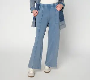 LOGO Lounge by Lori Goldstein Petite Overdye Wide Leg Pants