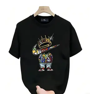 New unisex round-neck graphic T-shirt, 100% ,vibrant patterns, soft and comfortable, perfect for men's spring and  short-sleeve street .  theme classic tee nunchucks summer cotton top manga apparel holiday casual commuter wear grunt style funny shirts men