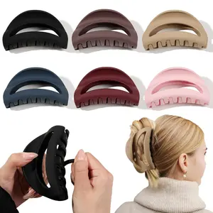 6Pcs Silicone Hair Claw Clips for Women, Mellow Flexible Hair Clip No Normal Hard Plastic Material,Non-Slip Strong Hold Durable Won't Break Cozy Claw Clips for Thick Hair