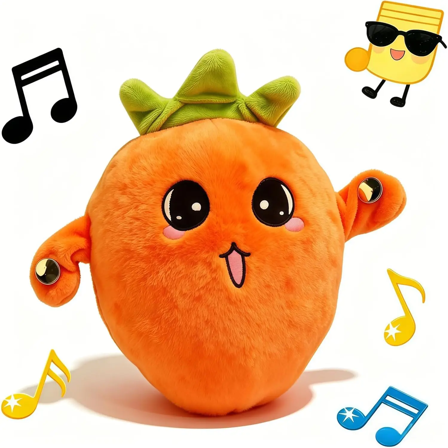 Interactive Music Plush Toy Set -Banana,Strawberry & Carrot Electric Plush Toys forParent-Child Interaction, Couples & FriendsPrank Toy, Valentine's Day & Easter Party FunGift for Kids & Adults stuffed animals cute girlygifts