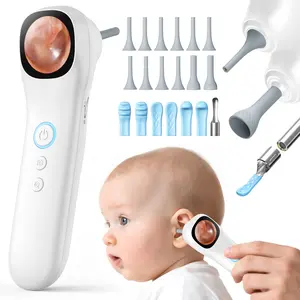 5-in-1 Smart Otoscope with IPS Screen, 1080P HD Video & Light, Professional Ear Wax Removal Tool for Home Observation of Ear, Nose, Skin, Oral Cavity (Suitable for Adults, Kids)