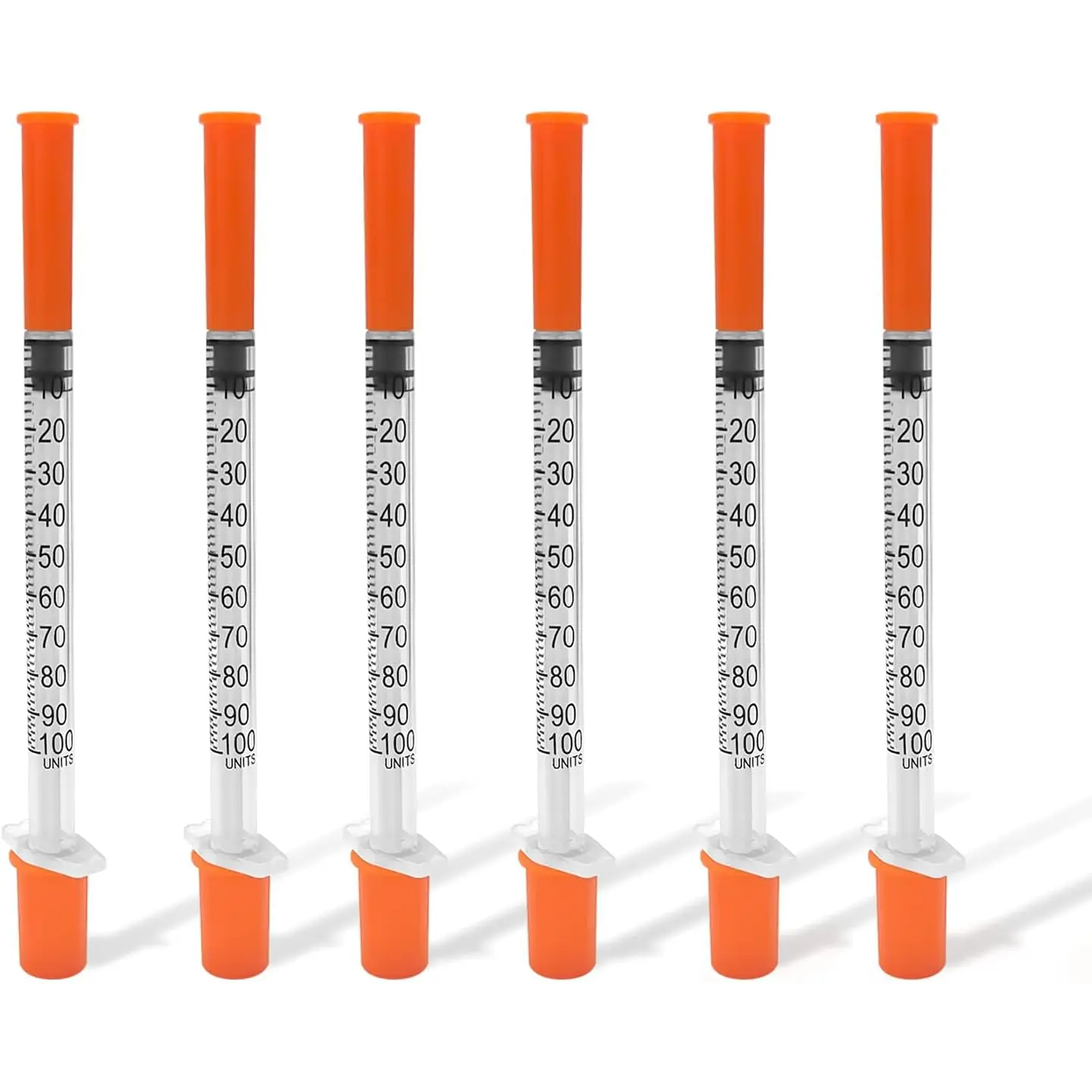30 Pack U-100 Syringes with Needle, 1ml 30G 5/16" 8mm Syringe, Individually Sealed Packaging