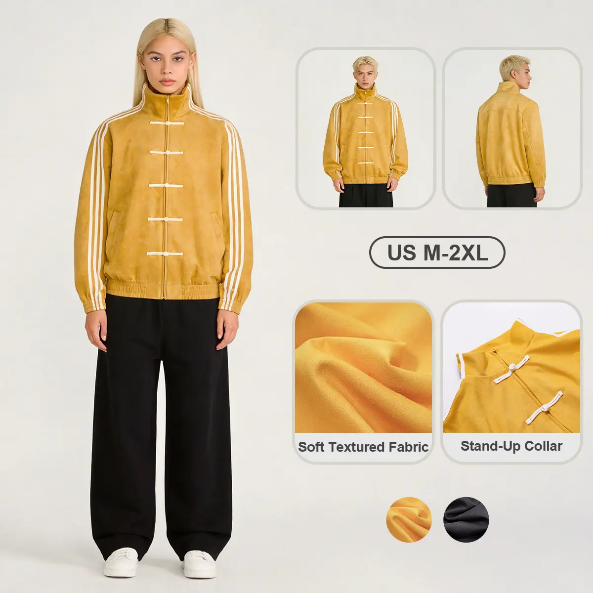 Pwest Y2K Chinese New Year Jacket — NYC Toggle-Style Frog Buttons, Soft Yet Structured Fabric, Unisex Fit, Festive Street Style with Cultural Edge,back to school,back to school haul