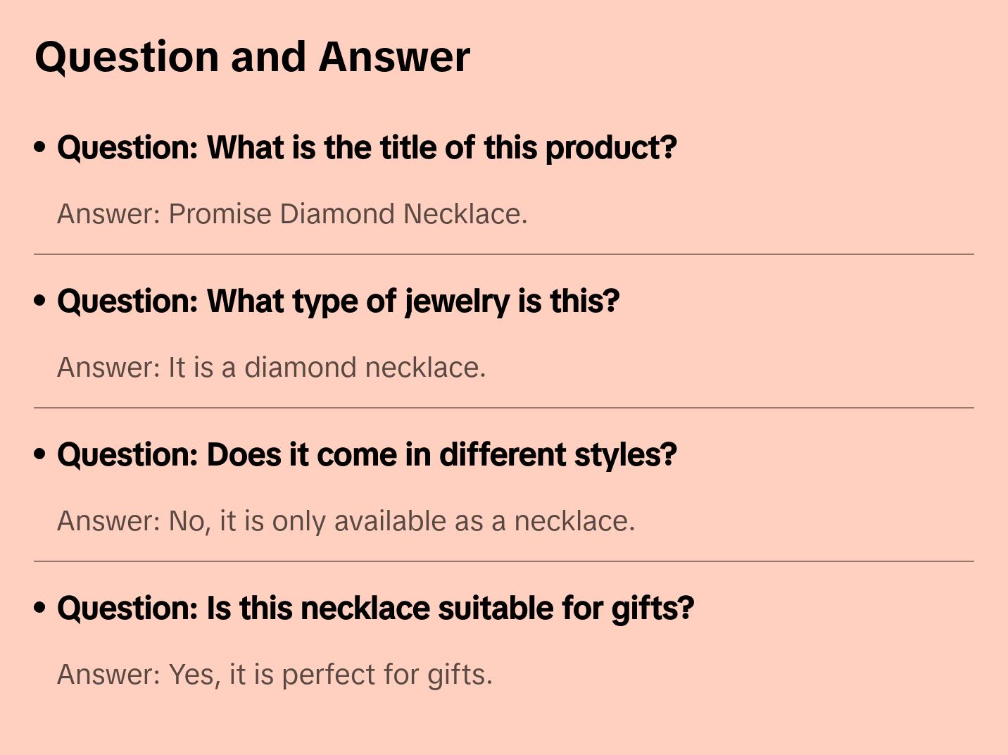 Promise Diamond Necklace