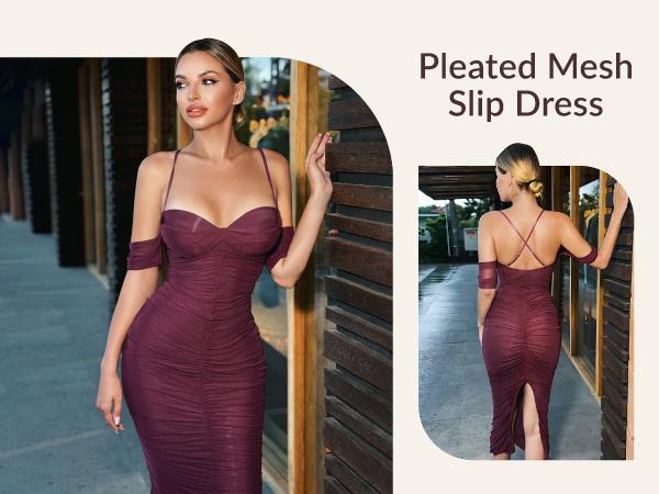 CurvySweet Women's Off-Shoulder Cross Backless Split Bodycon Dress with Built-in Shapewear & Bra Support for Cocktail Parties & Wear Formal Fit Elegant 574 SpringStatements CurvySweet Women's Off-Shoulder Cross Backless Split Bodycon Dress with Built-in Shapewear & Bra Support for Cocktail Parties & Wear Formal Fit Elegant 574 SpringStatements