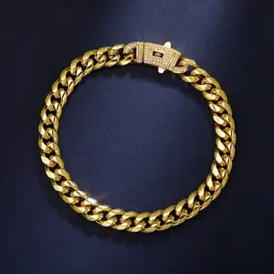 Hip-hop style alloy diamond-encrusted bracelet