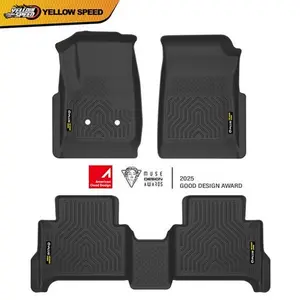 Car Floor Mats, TPE Full Set Liners for 15-22 Chevy Colorado Crew Cab & GMC Canyon, Anti-Slip Automotive Car Interior Truck Accessory
