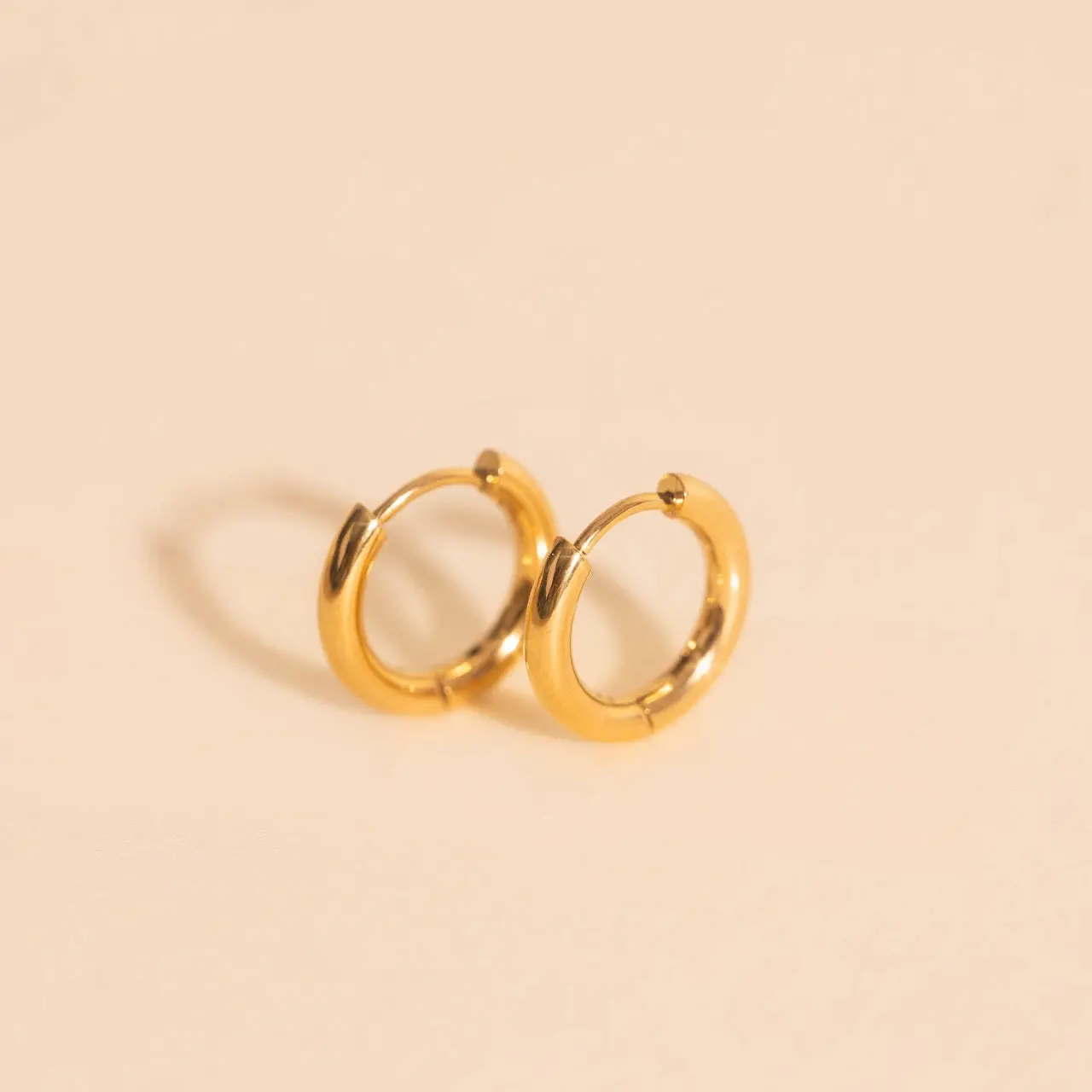 Titanium Mini Rounded Huggie Hoop Earrings - FeatherTUFF™