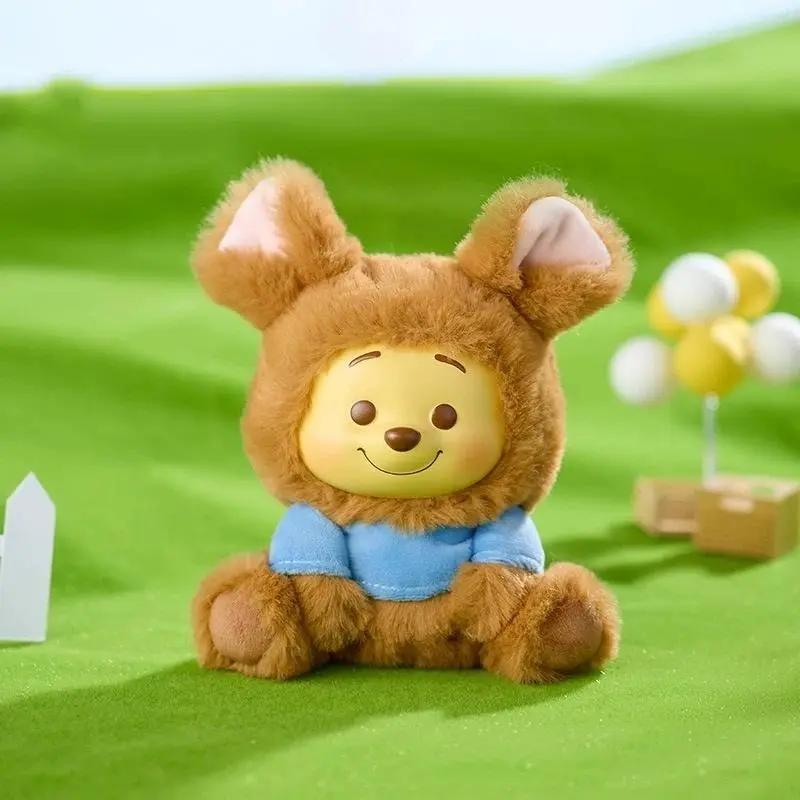 Disney Winnie the Pooh Series Mischievous Party Vinyl Plush Mystery Box,Cute Keychain, Childhood Memories, A Keepsake for Your Childhood, Birthday Christmas Gift for Yourself or Kids,Single Box