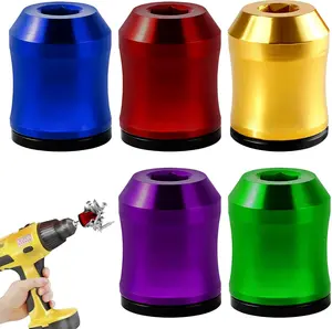 Strong Magnetic Screw Ring,1/4 Inch/ 6.35 mm Universal Magnetic Screw Holder - Removable Magnetic Screwdriver Drill Bit Holder for Hex Screwdriver and Power Bits,Alloy Screw Holder for DIY Repair