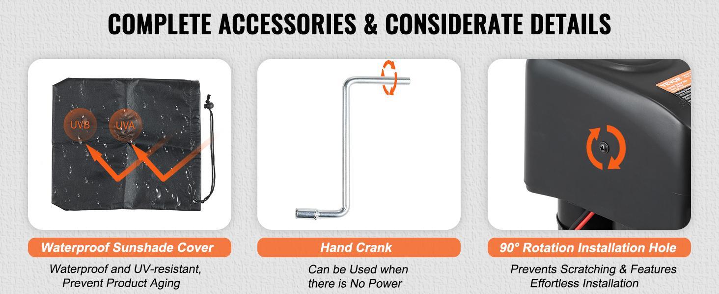 VEVOR Electric Trailer Jack, Power Tongue Jack Weight Capacity 4000 lbs, 9.84"-33.85" Electric Tongue Jack with Waterproof Cover for Lifting RV, Horse, Utility, Yacht