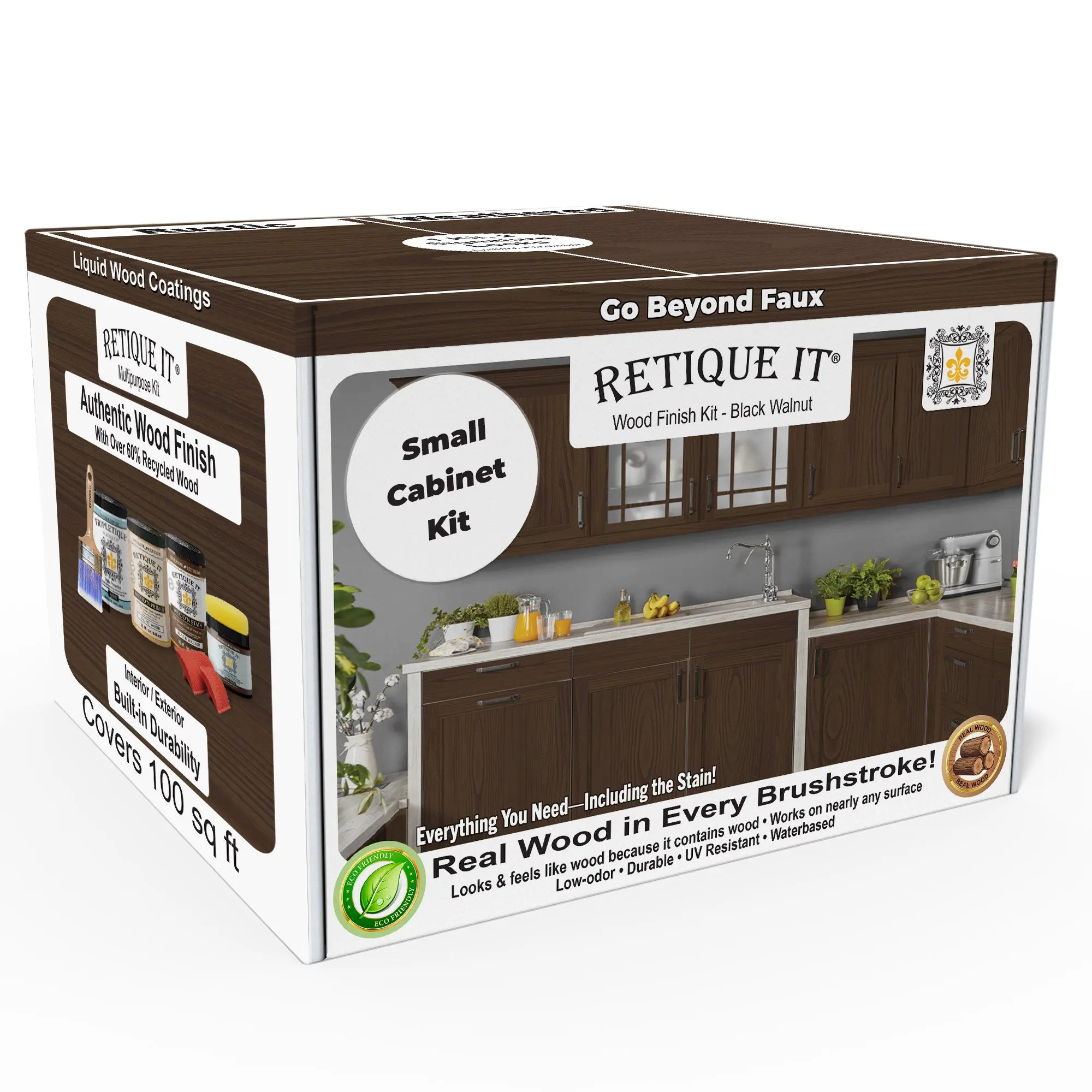Wood'n Cabinet Kit (12 Door / Grained) - Black Walnut
