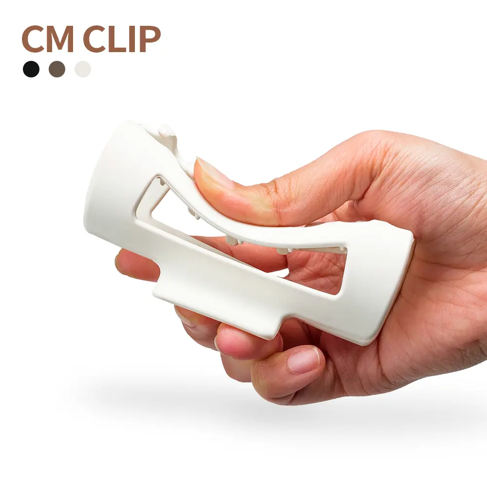 CM Soft Women's Claw Clip, Bendable Unsnappable Design, Scalp-Safe Flexible Clip for Thick or Fine Hair, 1-Piece Black Brown White Hair Accessory