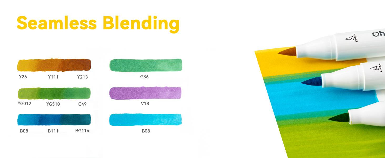 Ohuhu Alcohol Markers: Brush & Chisel /Fine - 48-Color - Double Tipped Art Marker Set for Artist Adults Cozy Coloring Illustrations - Dual Tips - Refillable - AP Certificated - Honolulu & B Series of Ohuhu Ohuhu Alcohol Markers: Brush & Chisel /Fine - 48-Color - Double Tipped Art Marker Set for Artist Adults Cozy Coloring Illustrations - Dual Tips - Refillable - AP Certificated - Honolulu & B Series of Ohuhu